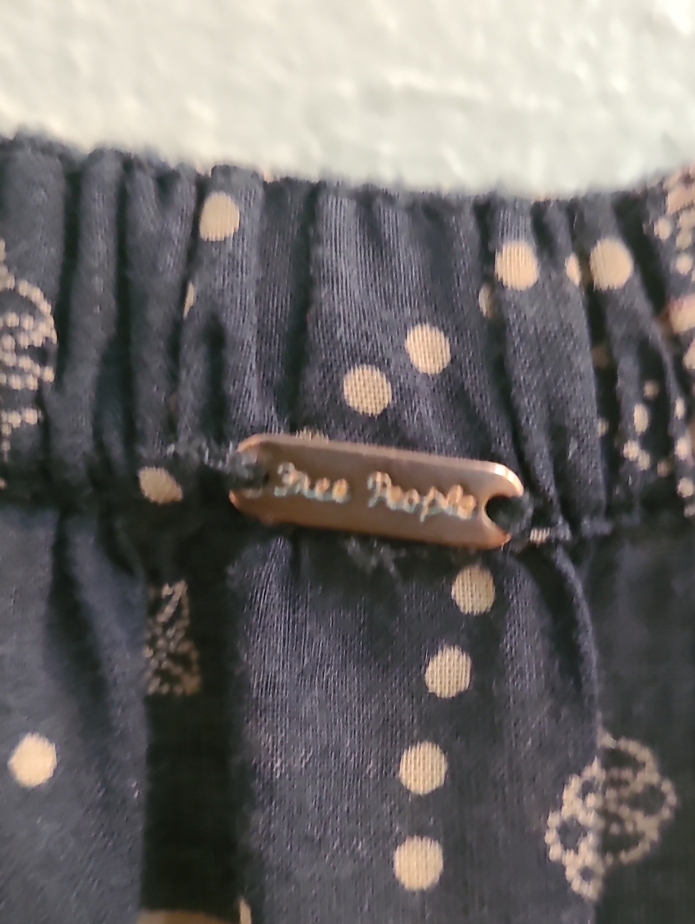 Free People Black Maxi Dress with Tan Floral Print Boho, Natural Material Size M - Picture 4 of 10